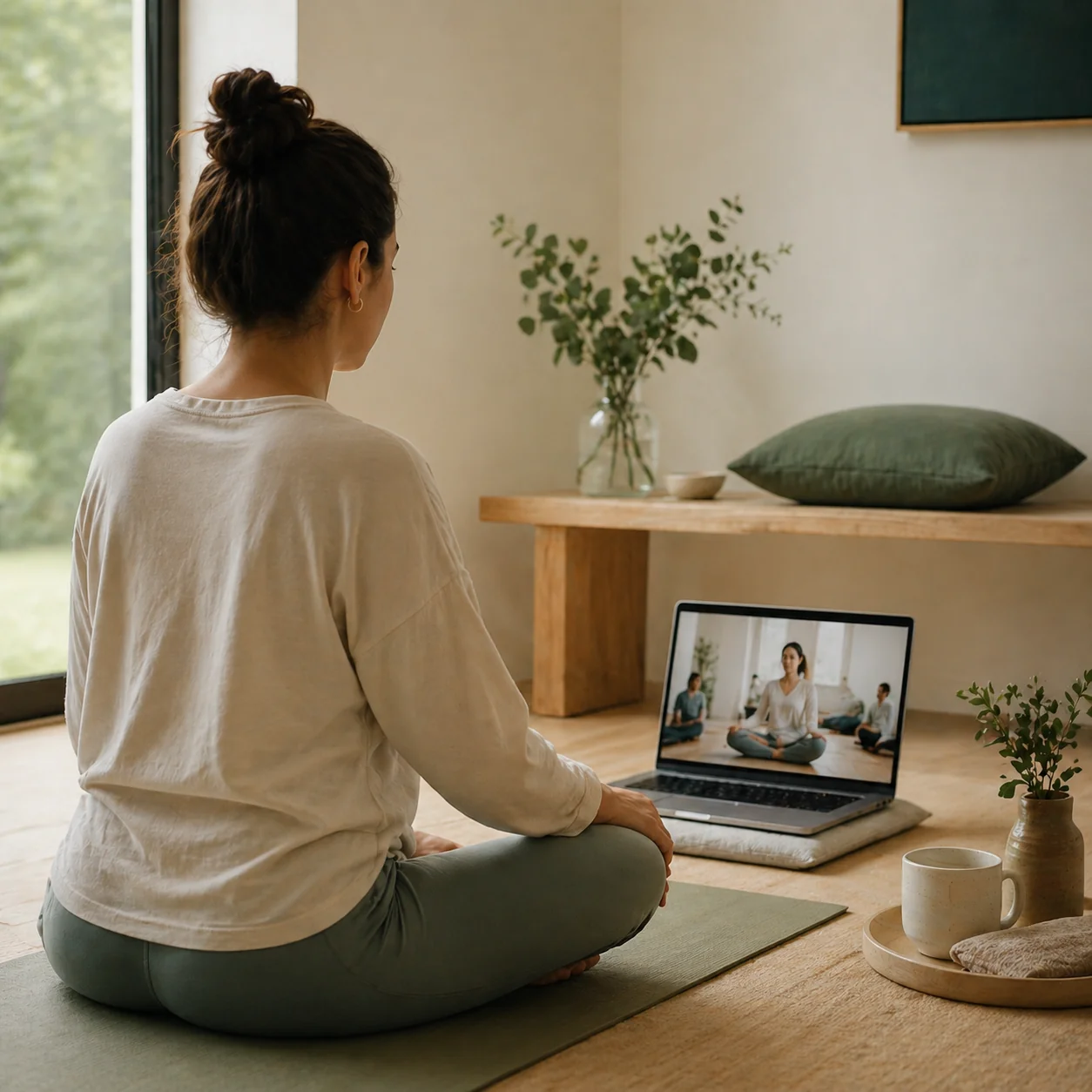 Online group yoga class for grief in Barcelona
